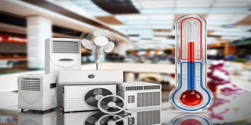 Cooling equipment and thermometer in a store