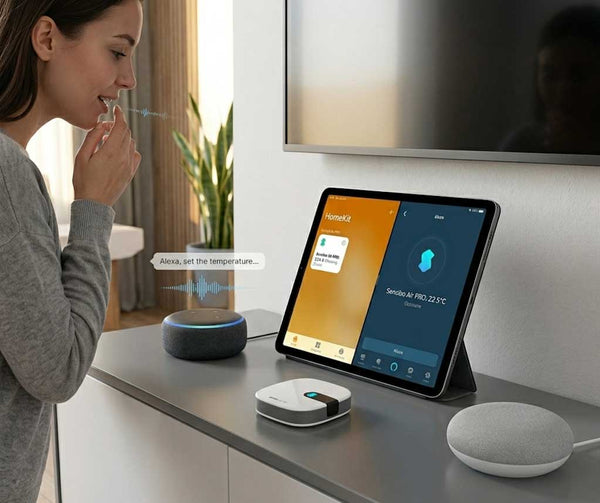 Works with Alexa, Google, Siri & Apple HomeKit